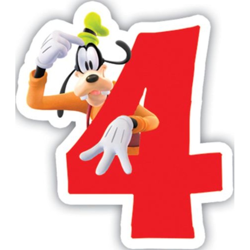 Goofy birthday candle number 4