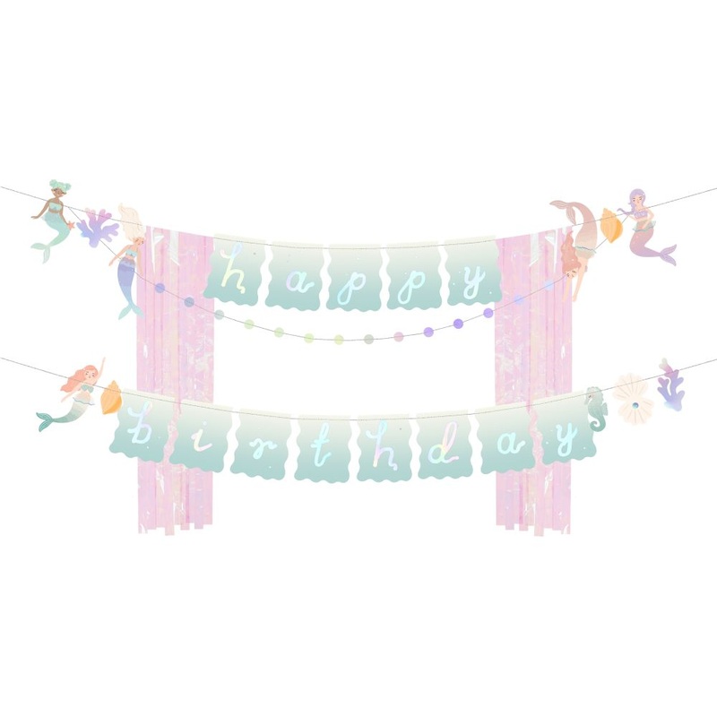 Little Mermaid birthday garland 1.3m