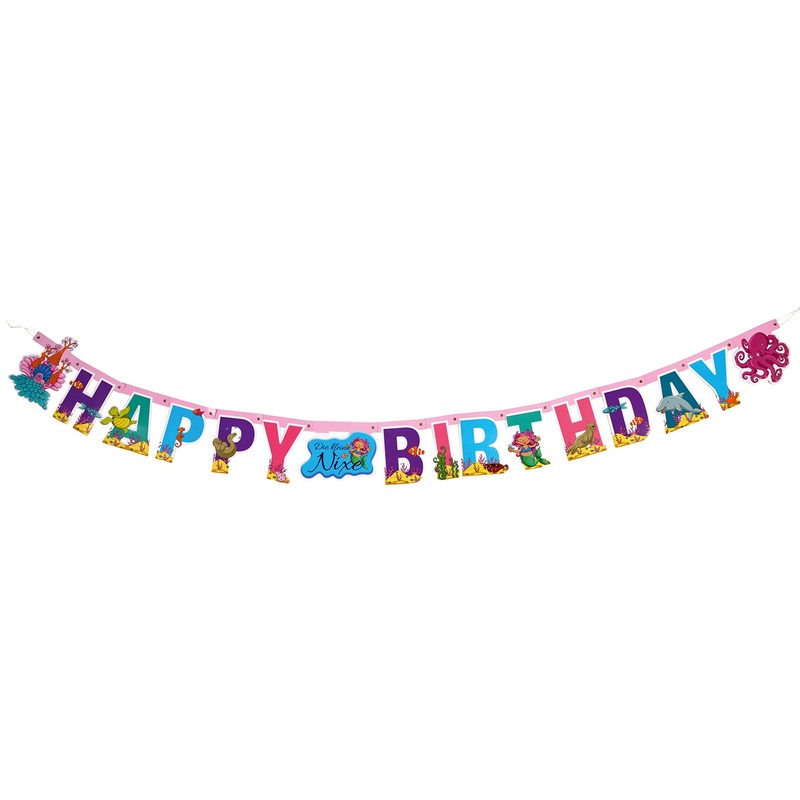 Little mermaid letters garland Happy Birthday 1,6m