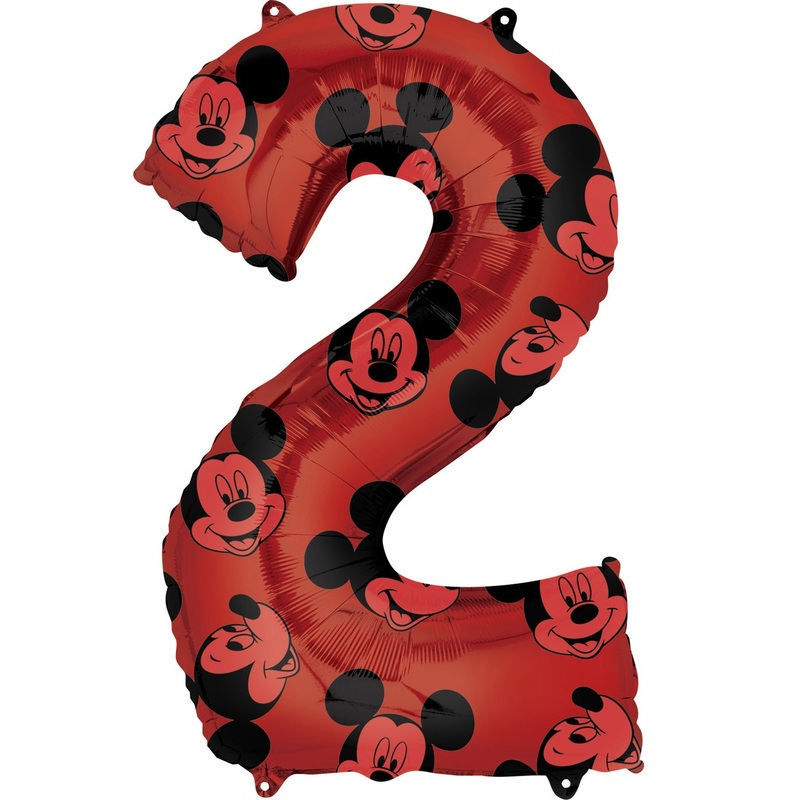 Mickey Mouse number 2 balloon 66cm