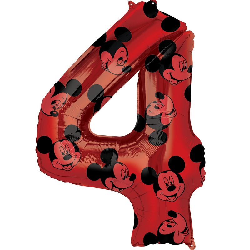 Mickey Mouse number 4 balloon 66cm