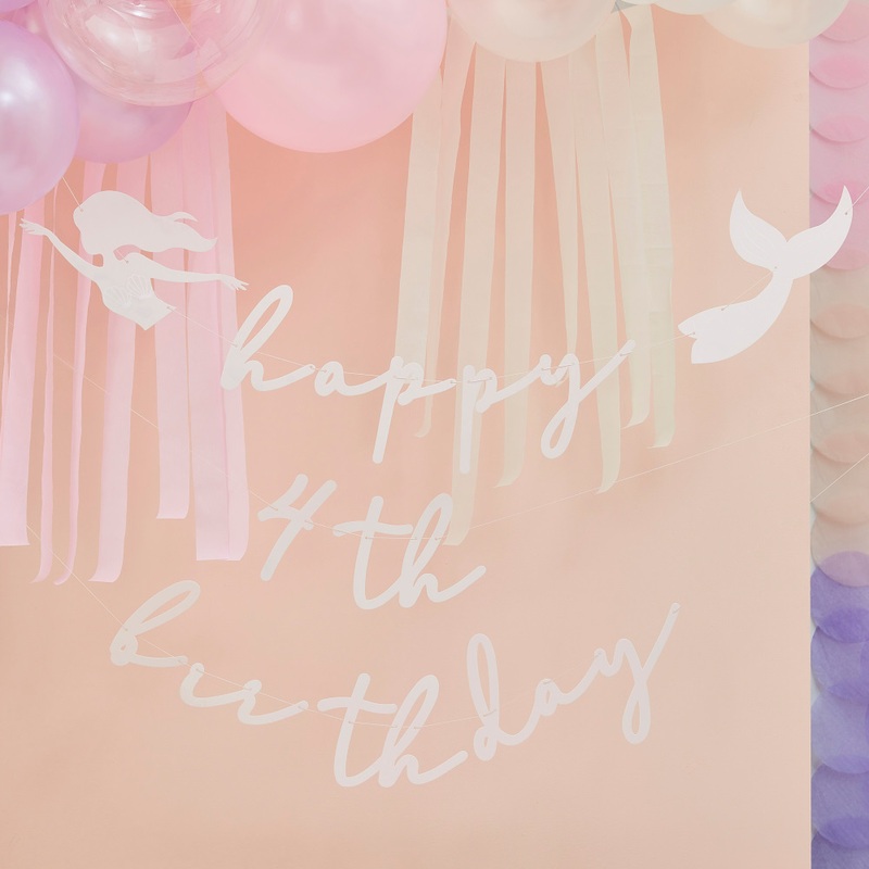 Personalized Mermaid Birthday Garland 2m