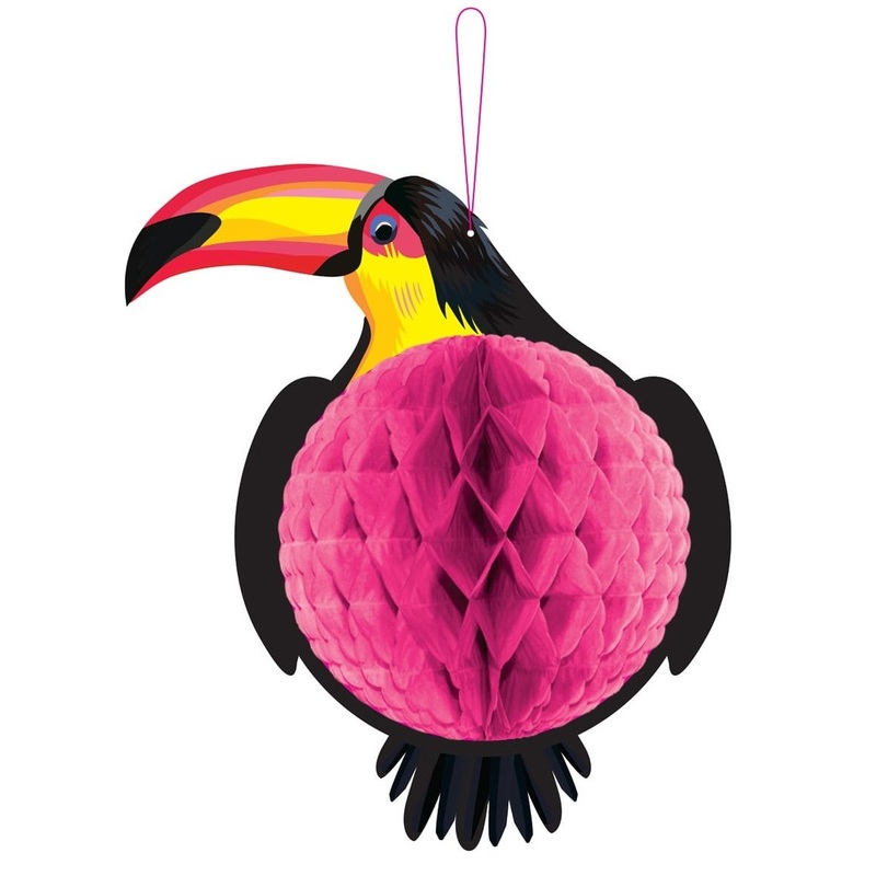 Toucan Honeycomb Ball Decoration 22cm x 33cm
