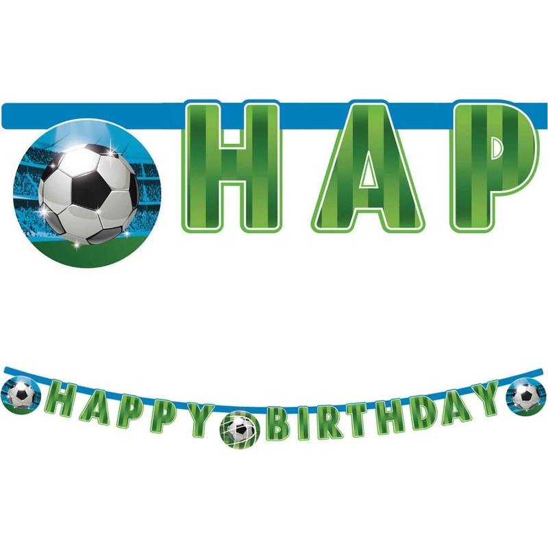 1 Soccer Fans Football Birthday Banner 2m