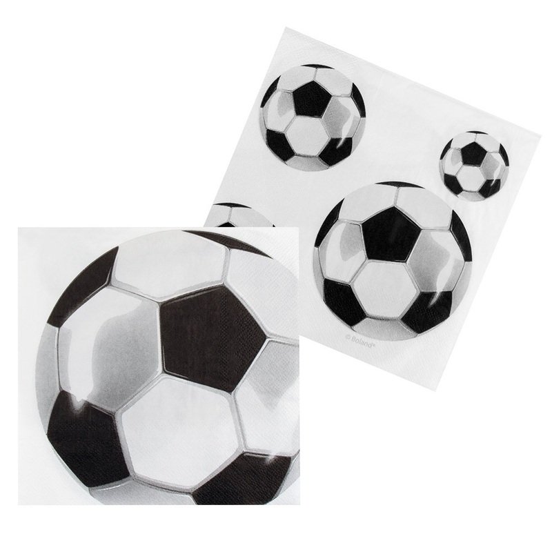 12 Football Party Napkins 33cm x 33cm