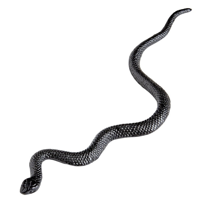 12 Rubber Snake Decorations 12.5cm