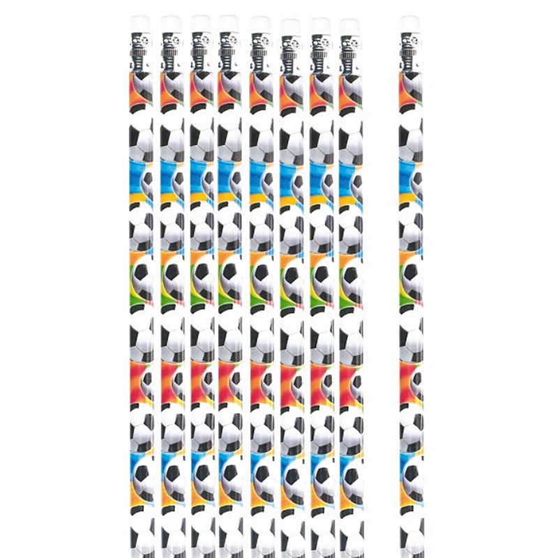 12 soccer pencils with eraser