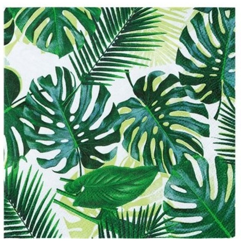 20 Tropical Party napkins 25 x 25cm