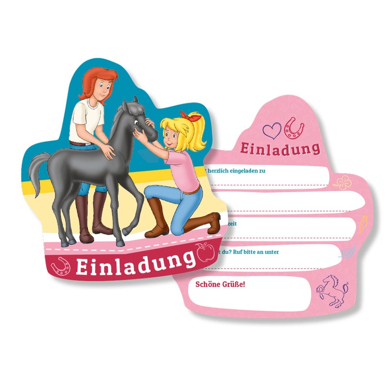 6 Bibi and Tina invitation cards