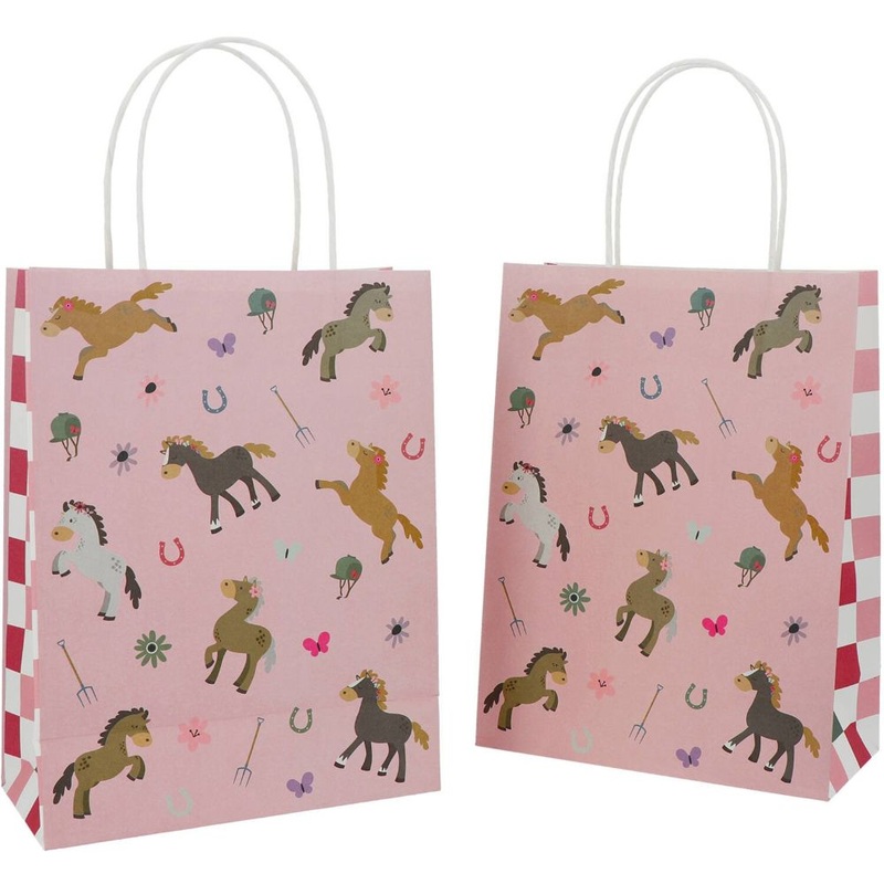 6 Equestrian Farm Joy Gift Bags 27cm