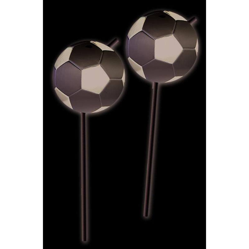 6 football king straws 24cm