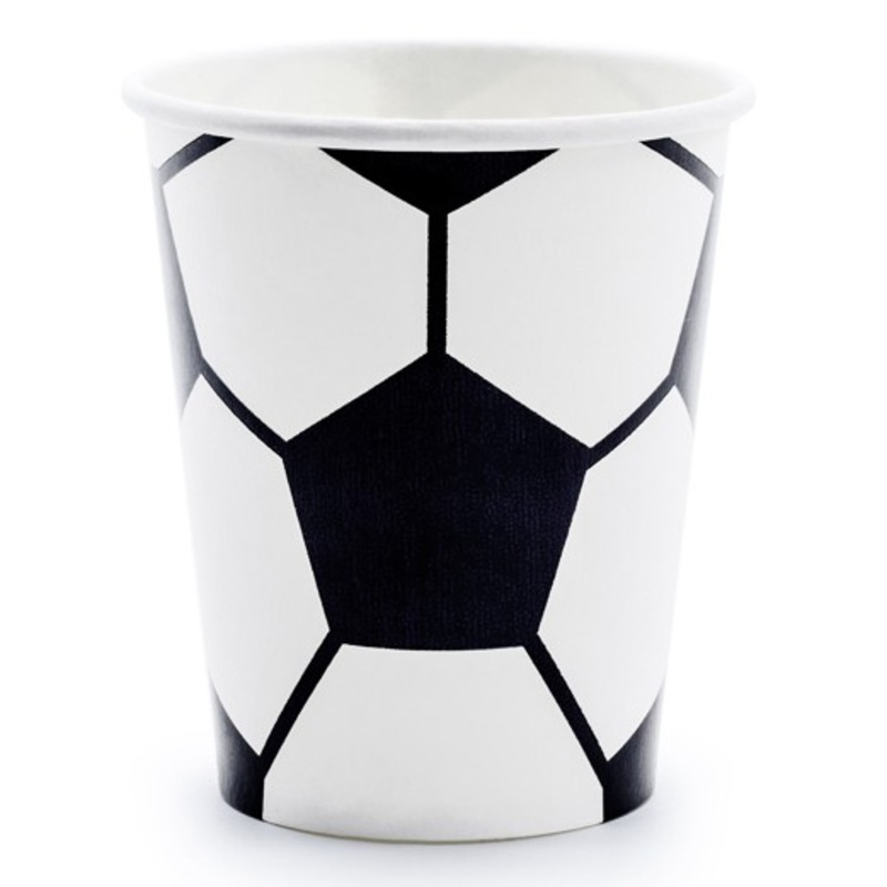 6 football paper cups Kick it 220ml