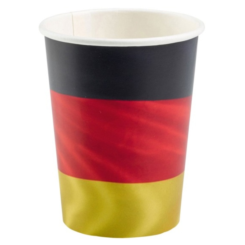 6 Germany fan paper cups 500ml