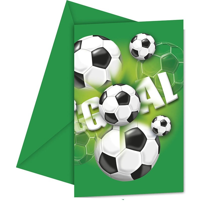 6 Goal Kicker invitation cards