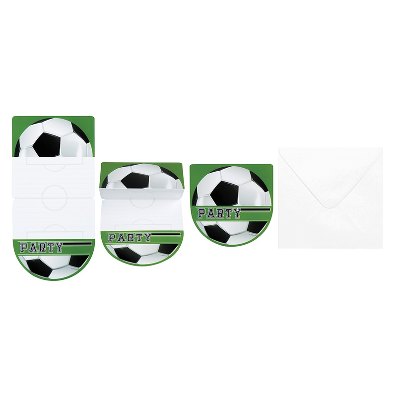 6 invitation cards football star folding card