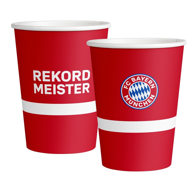 8 FC Bayern Munich paper cups 250ml