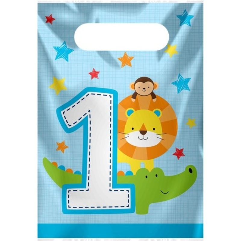 8 free gift bags 1st birthday safari