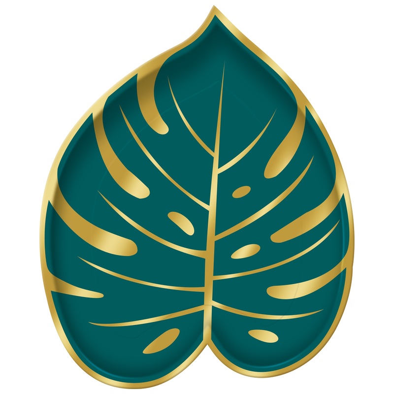 8 Jungle Fever Palm Plates 18cm