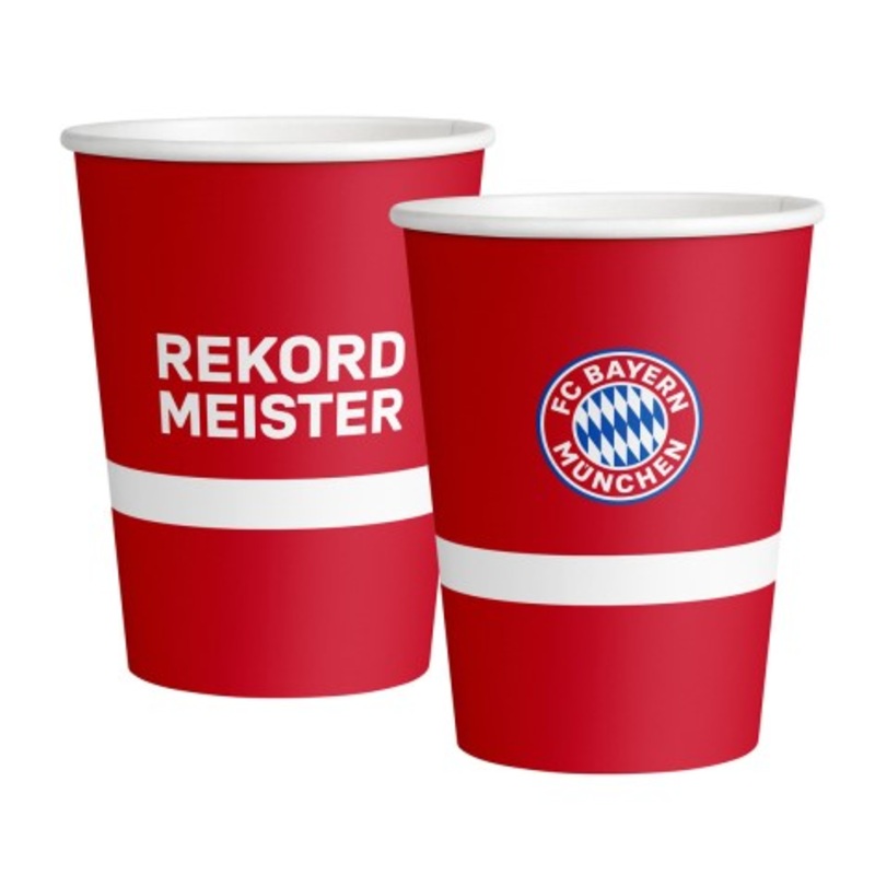 8 paper cups FC Bayern Munich 250ml