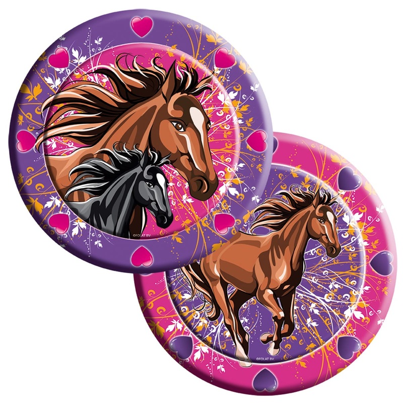 8 plates Mare with Foal 23cm