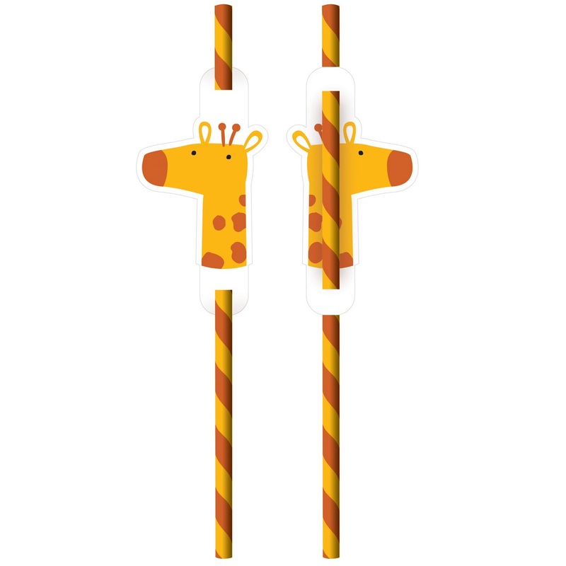 8 Wild Life Jungle Straws