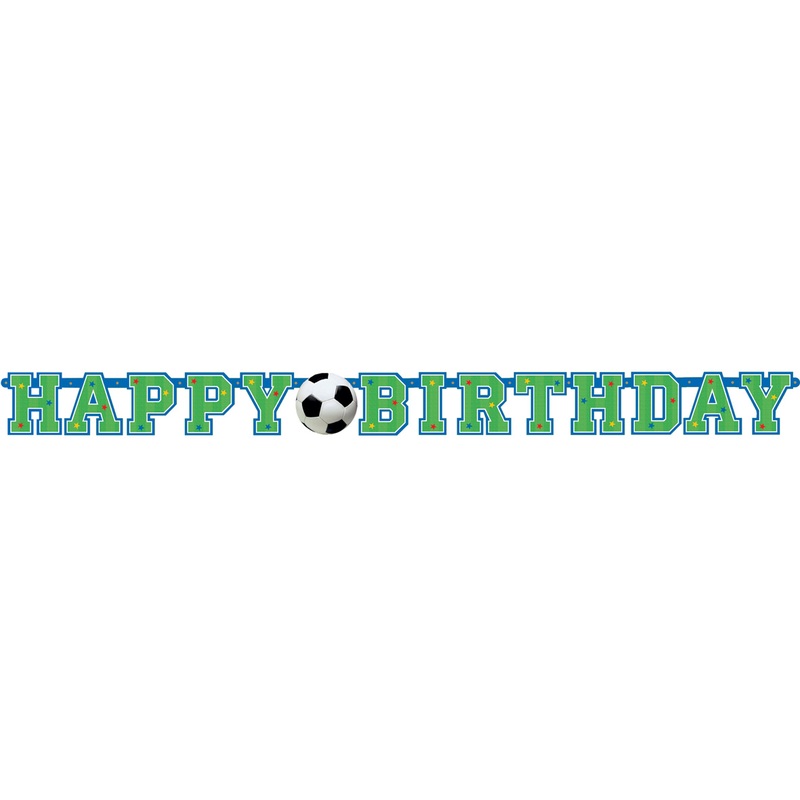 Happy Birthday Football Garland Soccer Team 130cm