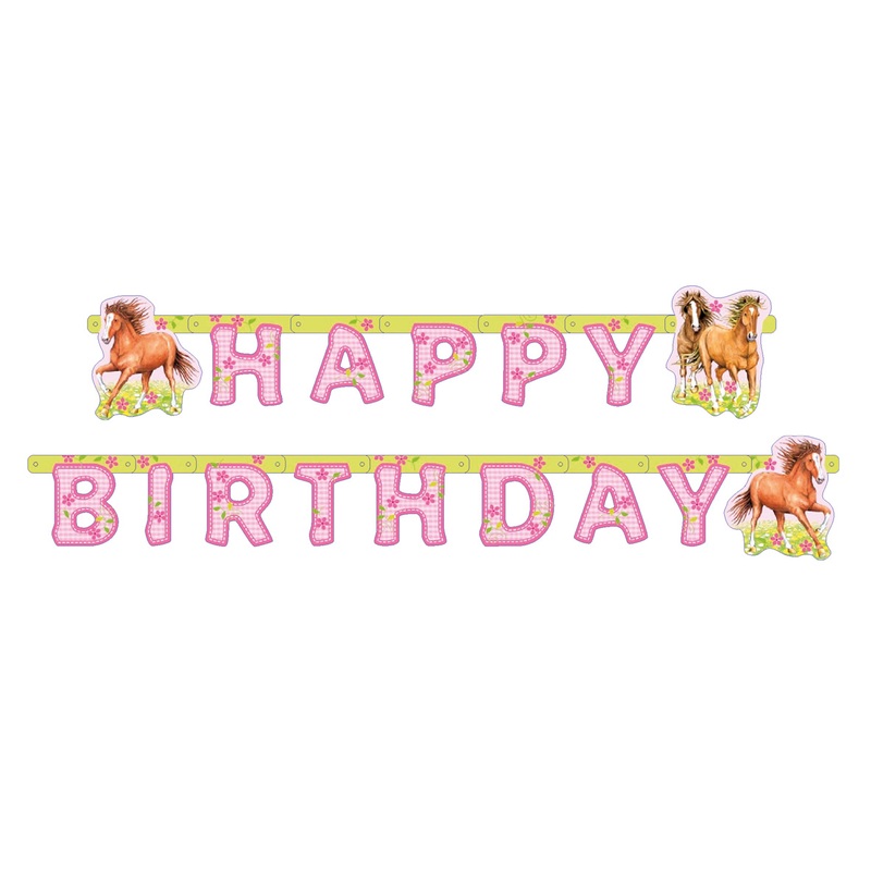 Happy Birthday Horse Garland 180cm