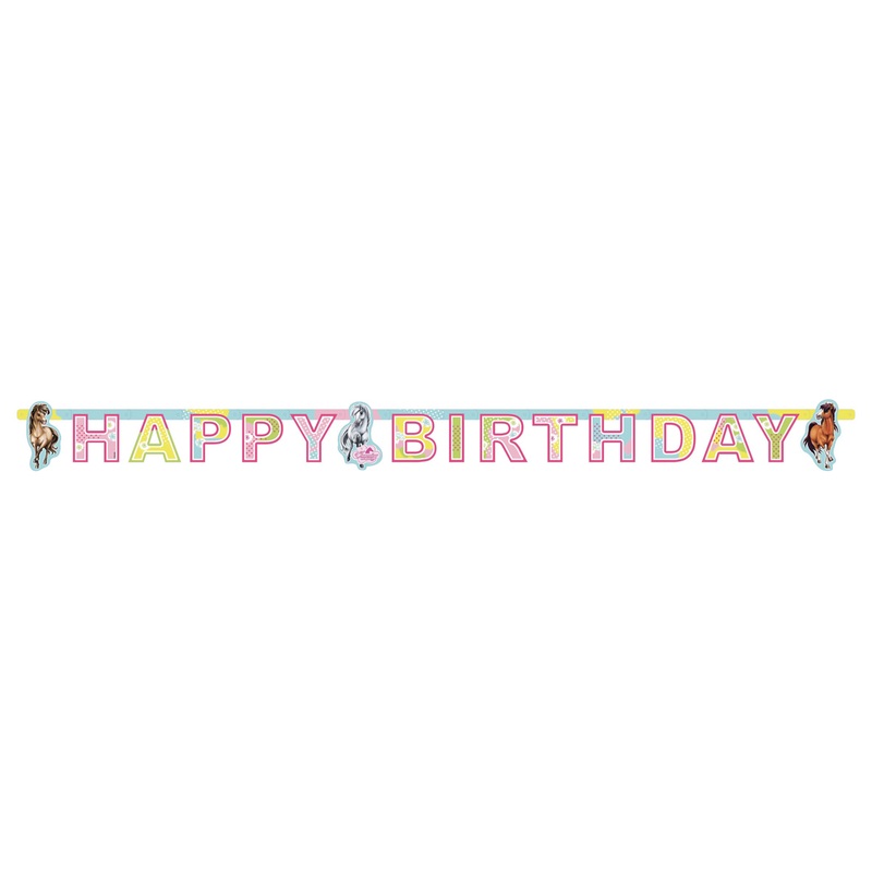 Magical horse world Happy Birthday garland 180cm