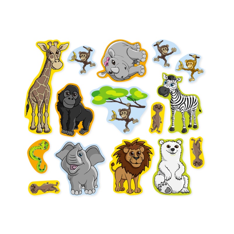 Party at the Zoo XL scatter decoration 45 pieces