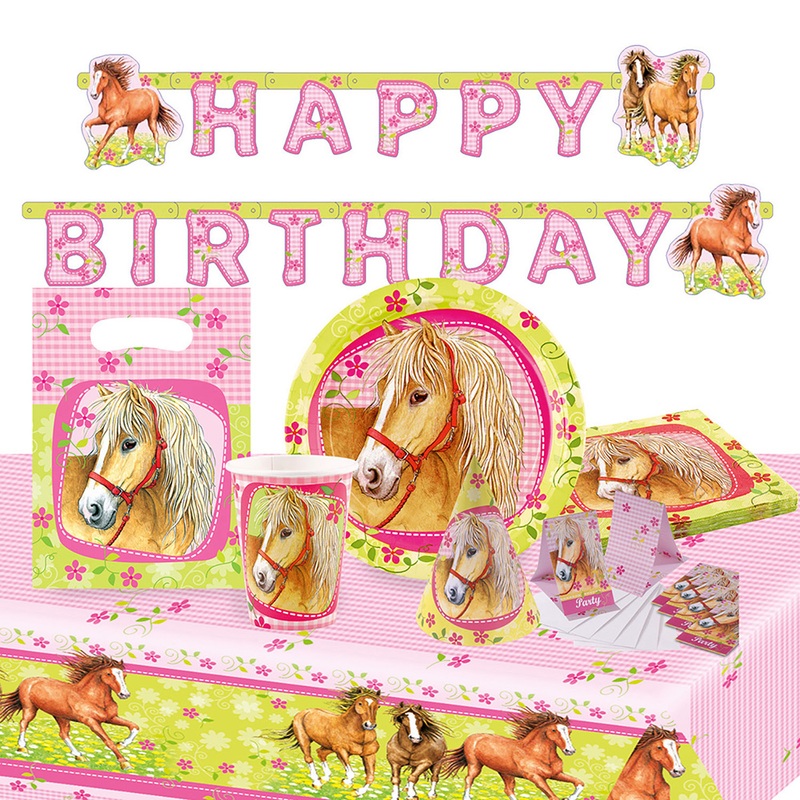 Party set Charming Horses 56 pieces