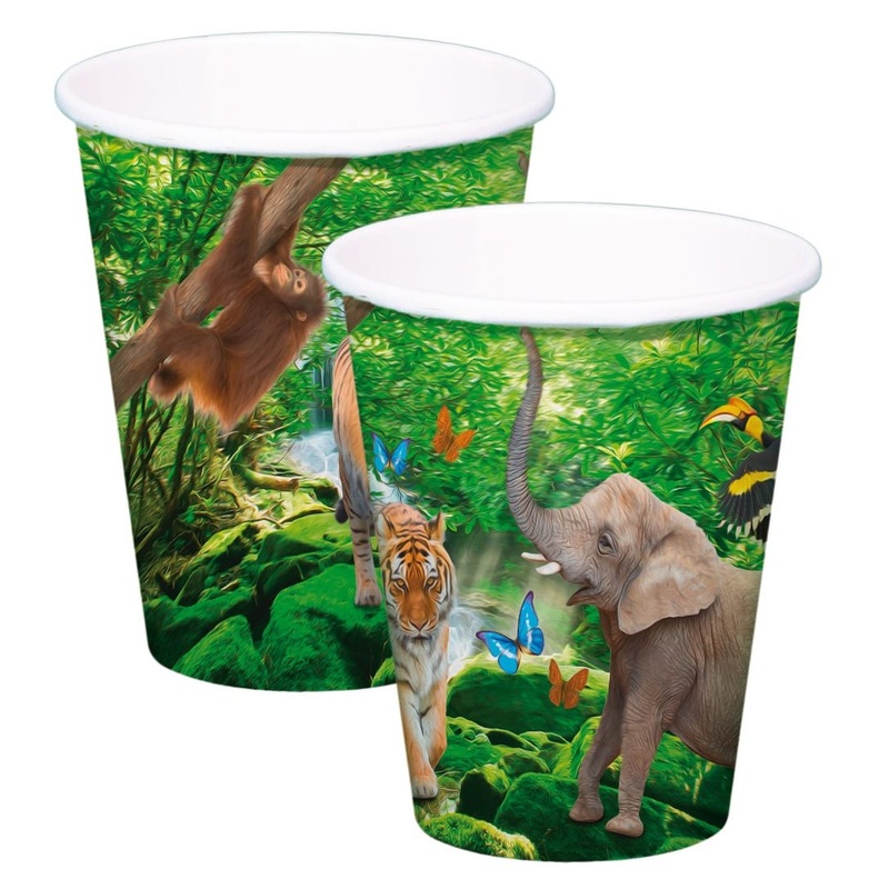 Safari & jungle cups 8 pcs