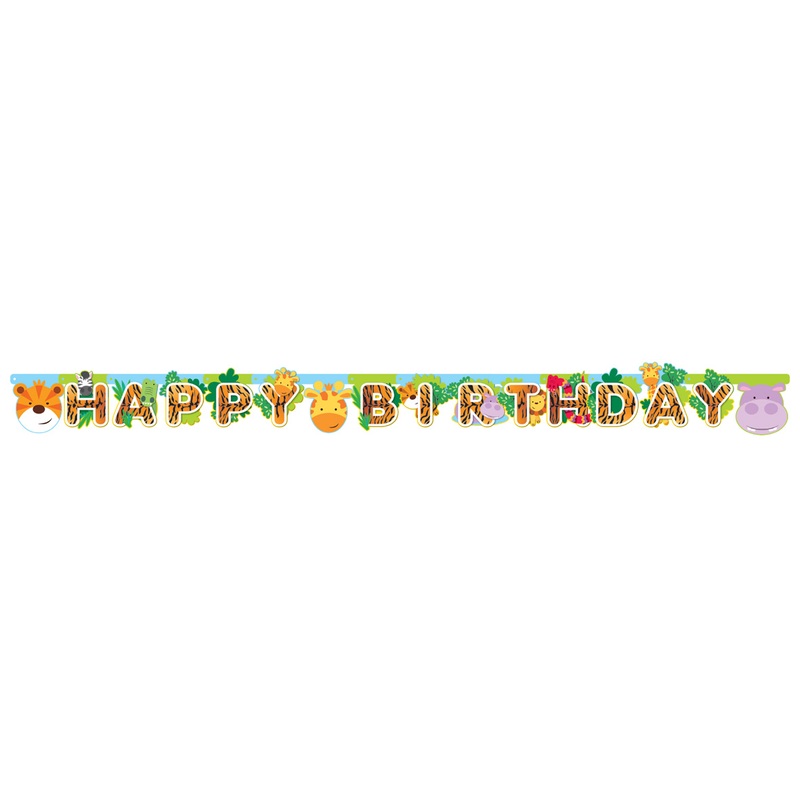 Safari Party Birthday Banner 1.7mx 15cm