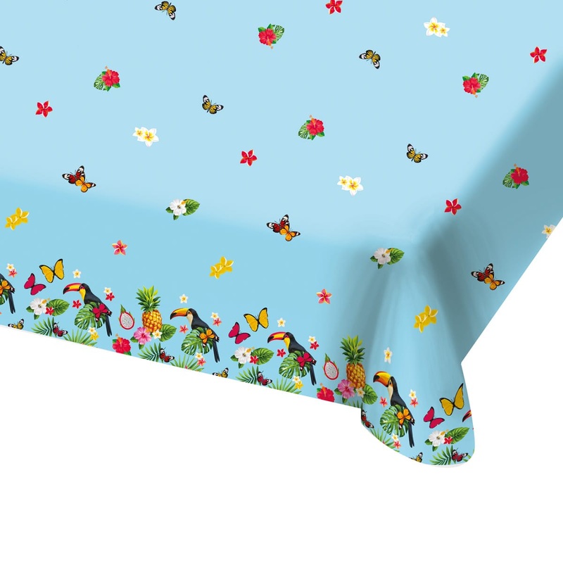 Toucan Hawaiian party tablecloth 1.8 x 1.3m