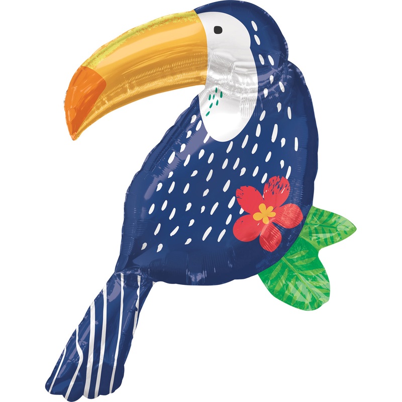Toucan Jungle King Foil Balloon 76 x 93cm