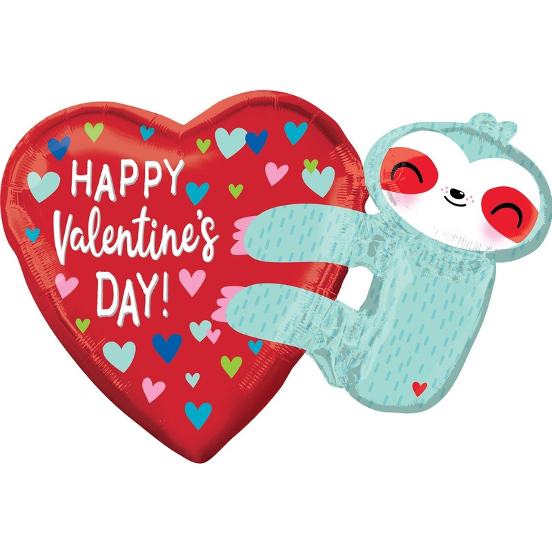 Valentines Day Hugs foil balloon 76 x 53cm