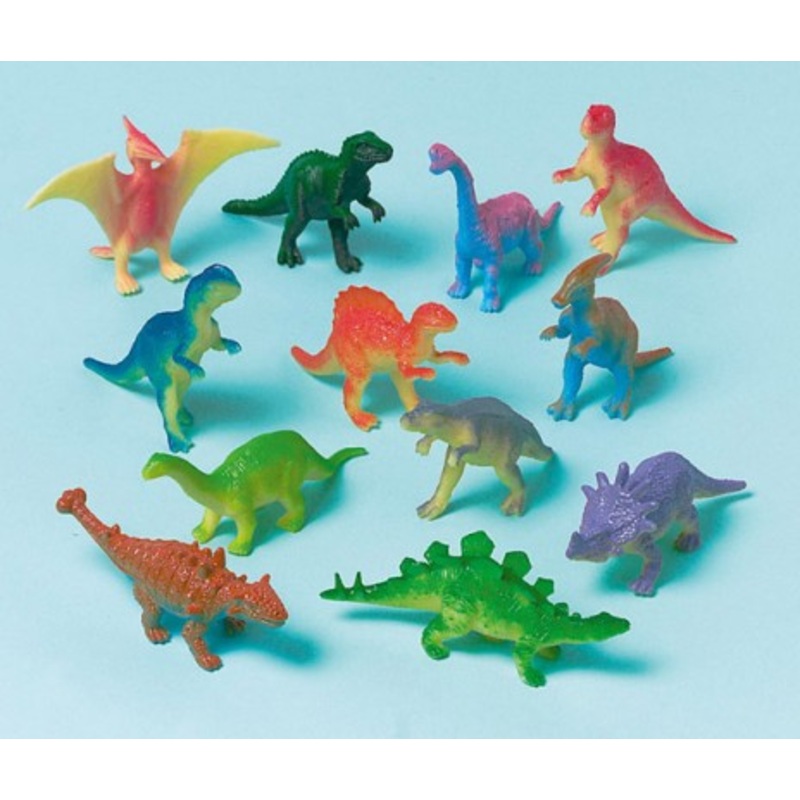 12 dinosaur figures prehistoric giants 6cm