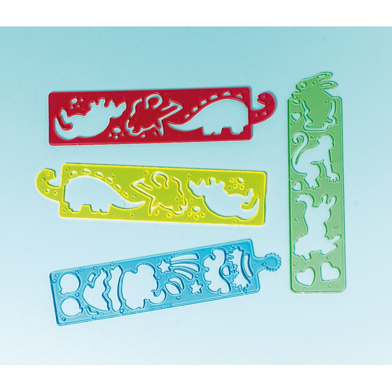 12 mini stencils Funny animal motifs