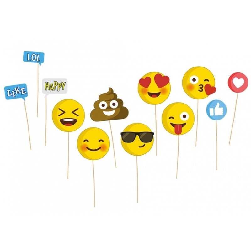 12-piece Emoji photo box prop set