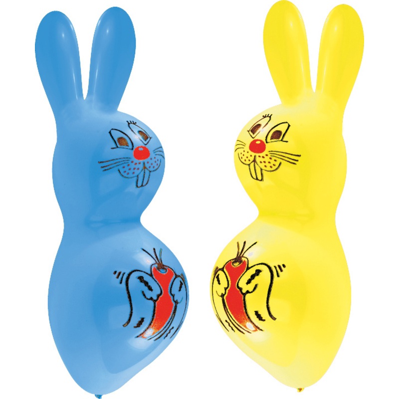 2 pairs of bunnies latex balloons