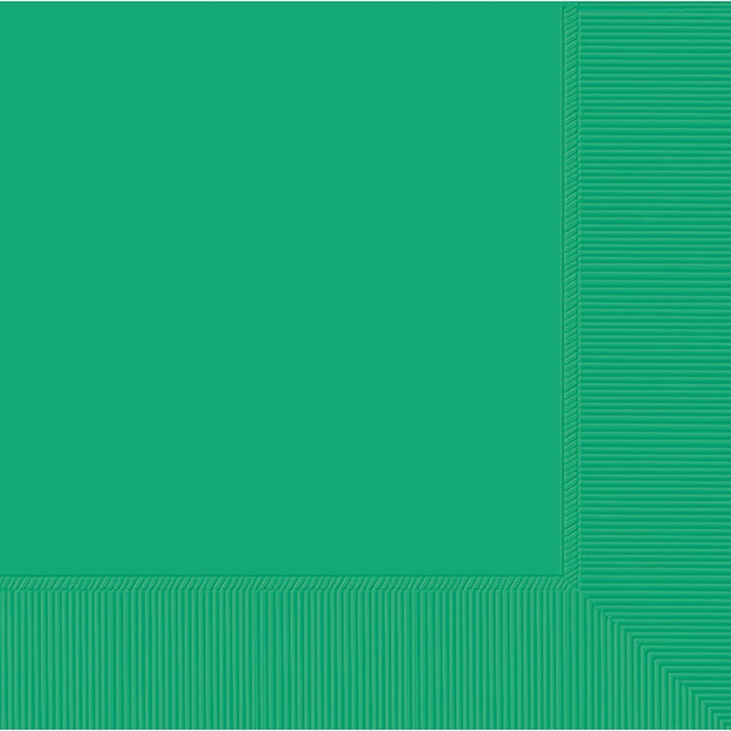 20 green napkins 2-ply 33cm