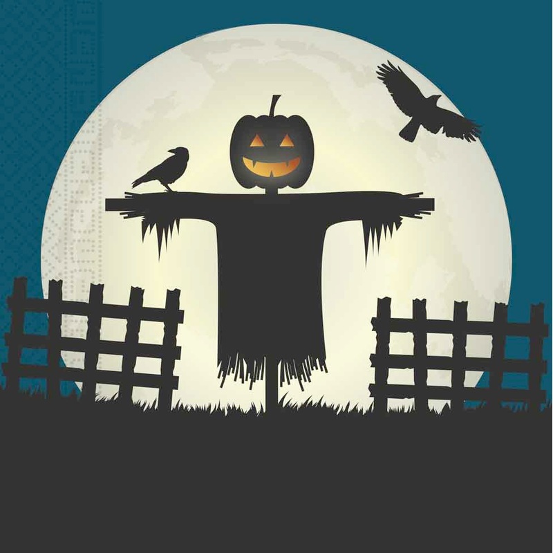20 Halloween Scary Moon Napkins 33 x 33cm