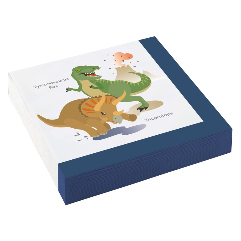 20 Happy Dinosaur Napkins 33cm x 33cm