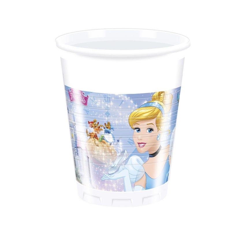8 Cinderella's Magic Fairy Tale Ball plastic cups 200ml