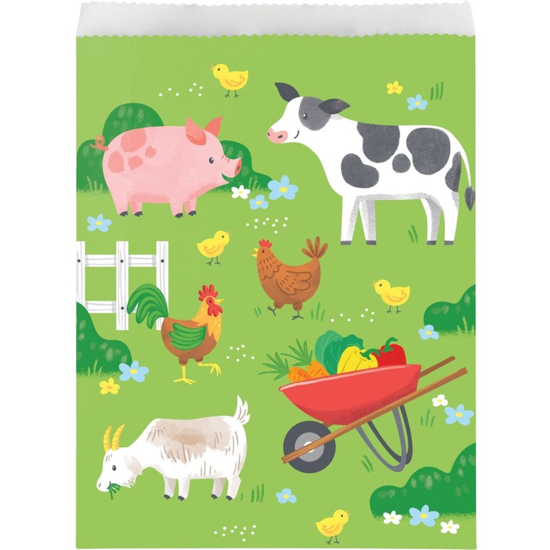 8 colorful farm gift bags