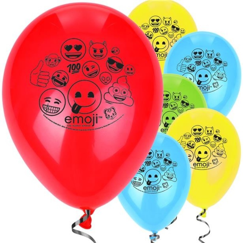8 emoji parade balloons 30cm