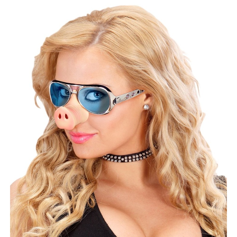 Aviator goggles with pig nose