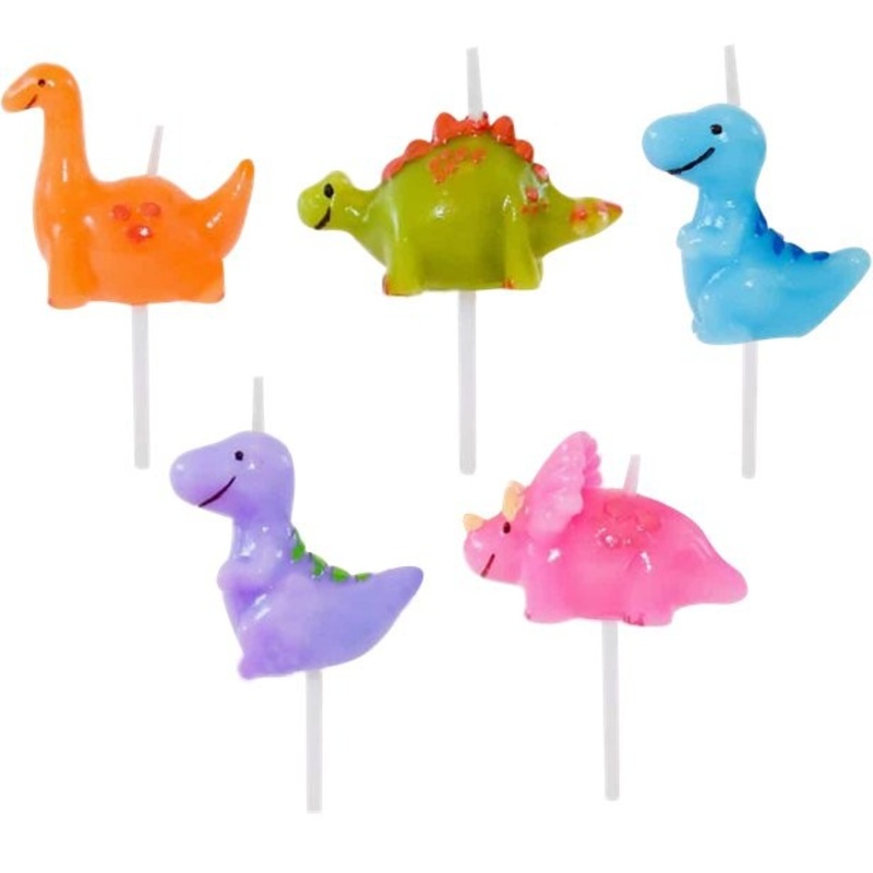 Baby dinosaur cake candles