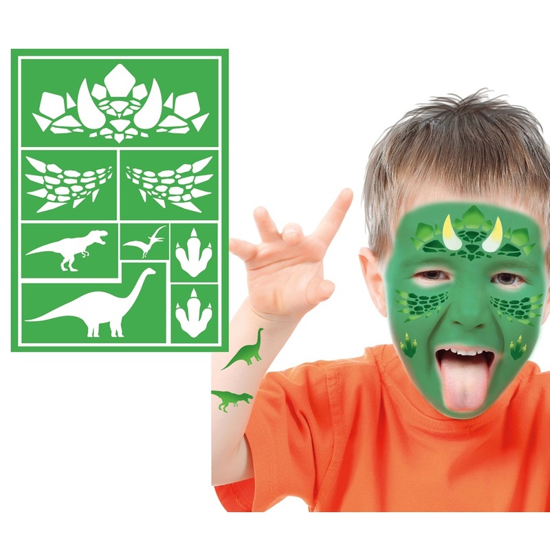 Dino make-up stencil 14x20cm