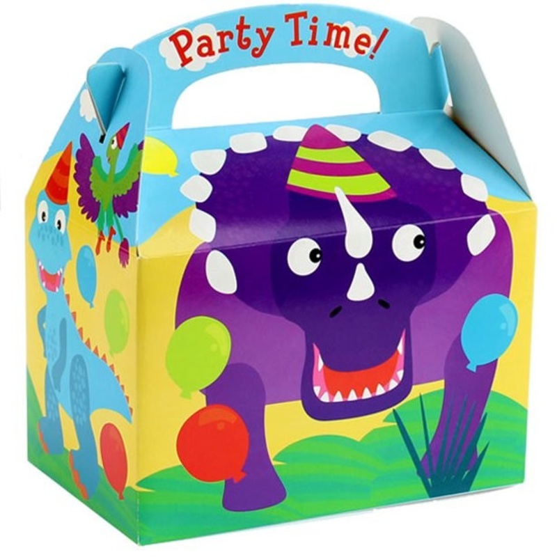 Dinoparty gift box rectangular 15cm