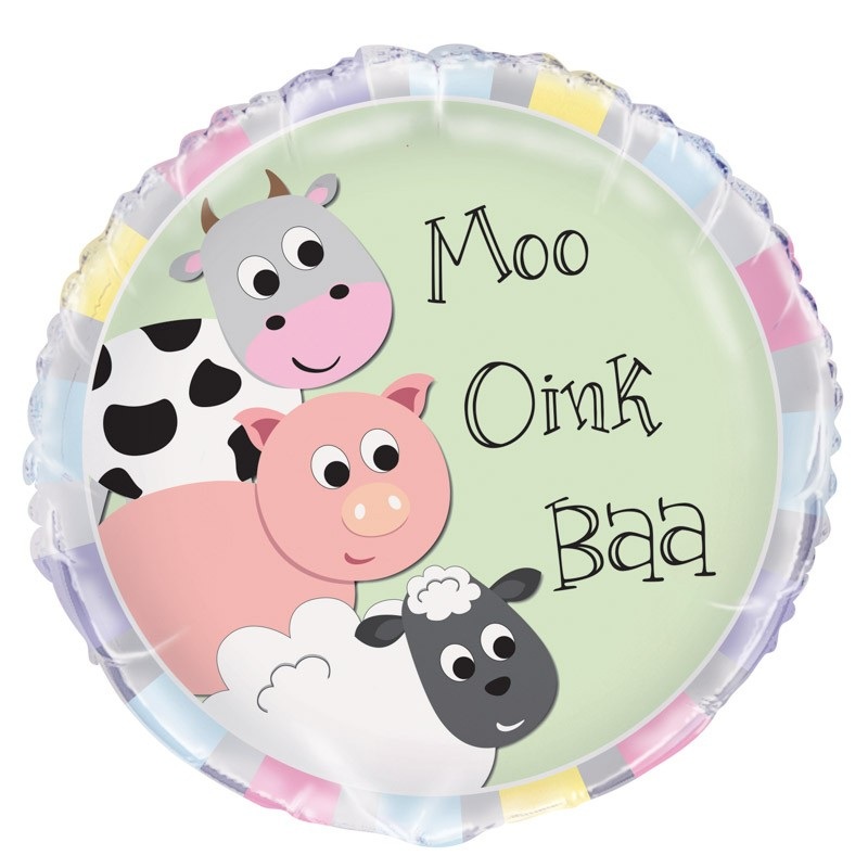 Foil balloon cute farm friends